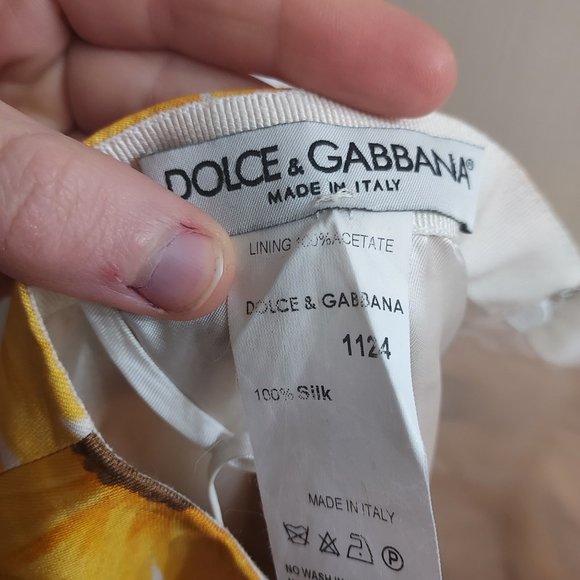DOLCE & GABBANA Sunflower Silk Knee Length Skirt - Picture 3 of 9